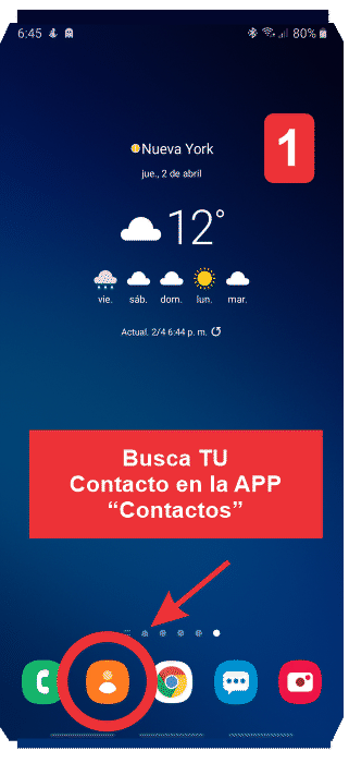Ingresa a tu app Contactos