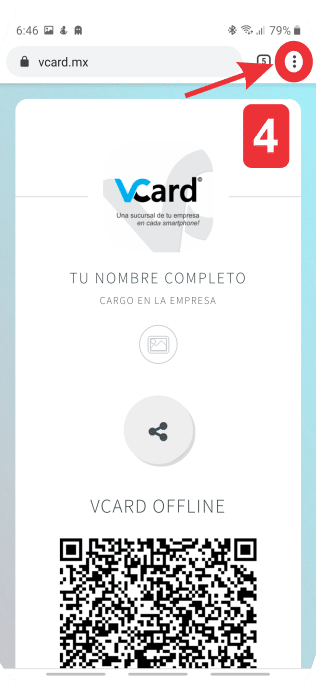 Abre el menú de tu navegador
