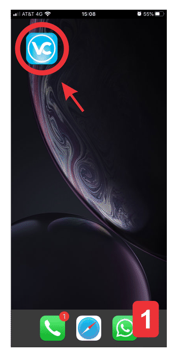 Tocar ícono compartir