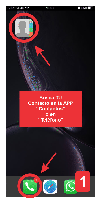 Ingresa a tu app Contactos
